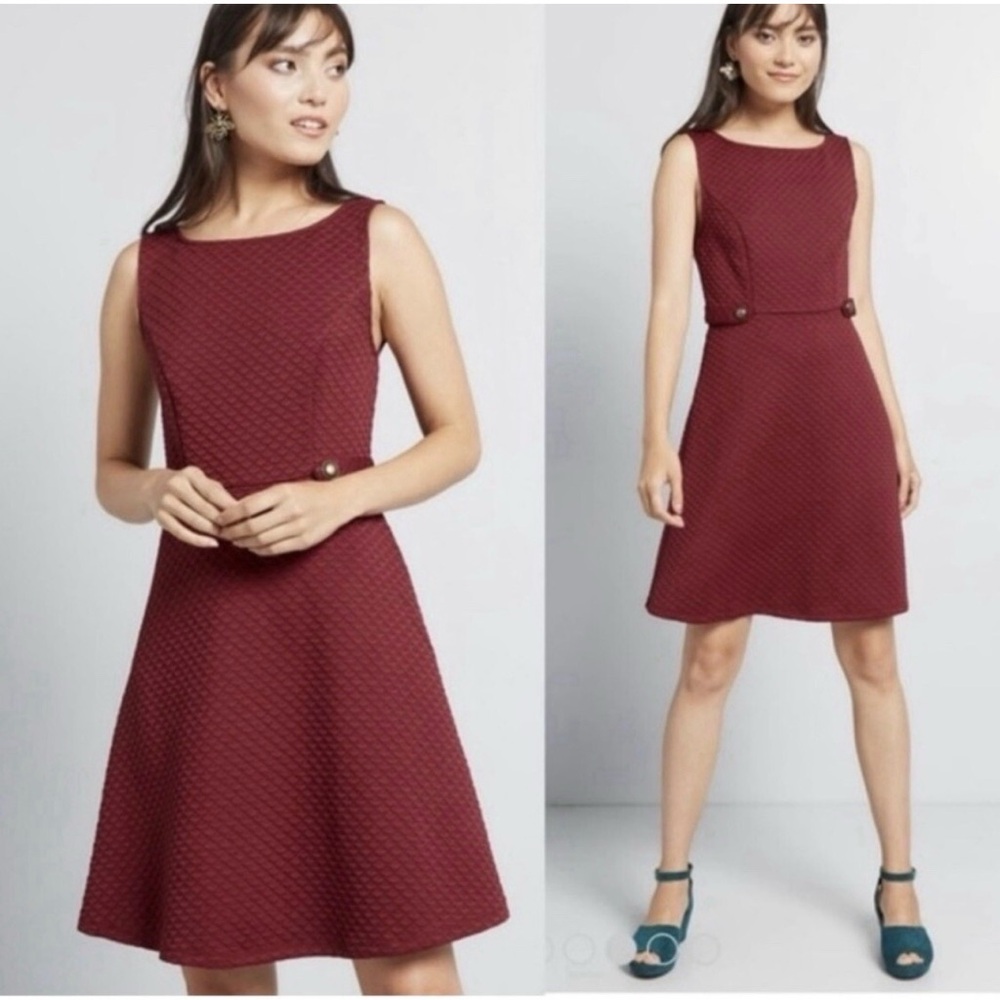 Elegant ModCloth Red Sleeveless Dress SzM